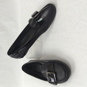 COLE HAAN BLACK LEATHER DRIVING LOAFERS